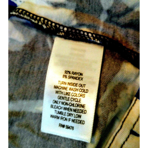 Adrienne Vittadini Maxi Dress Blue White Floral - Picture 5 of 6